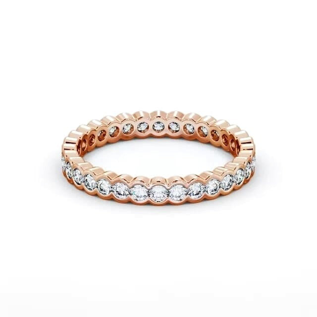 Nina Full Eternity Round Lab Diamond Open Bezel Setting Ring